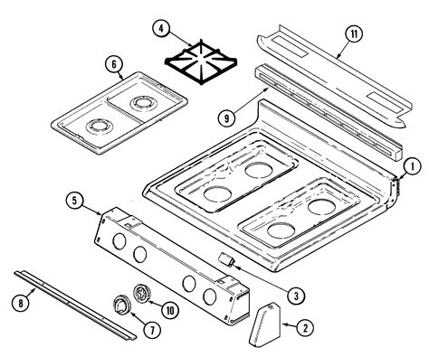 maytag gas stove top parts